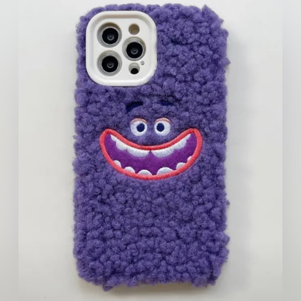 Fuzzy Monster iPhone 14 Phone Case | Purple - Picture 2 of 3